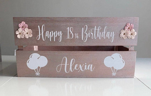 Personalised Birthday Crate - Rose Gold